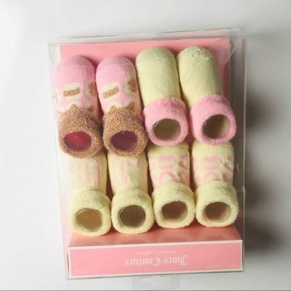 Juicy Couture Baby Girl Sock Set Sz 6-12M